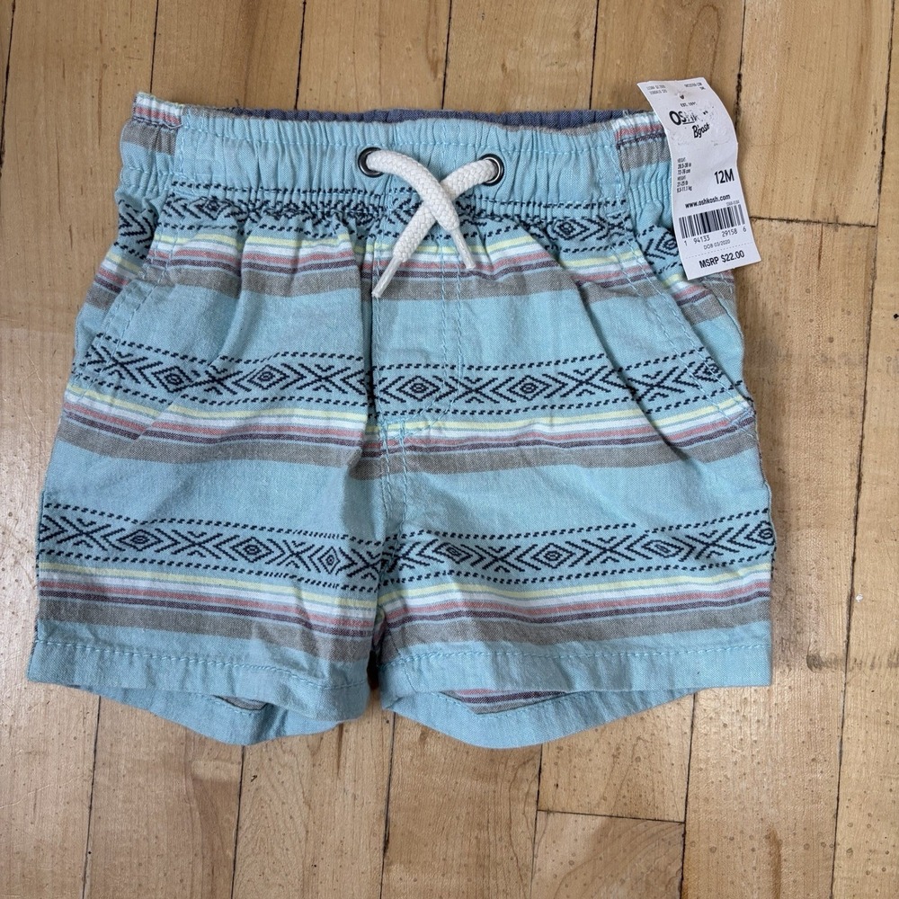 New With Tags Oshkosh Bgosh Swim Shorts Boy Baby Size 12 Months‎ Multi-color